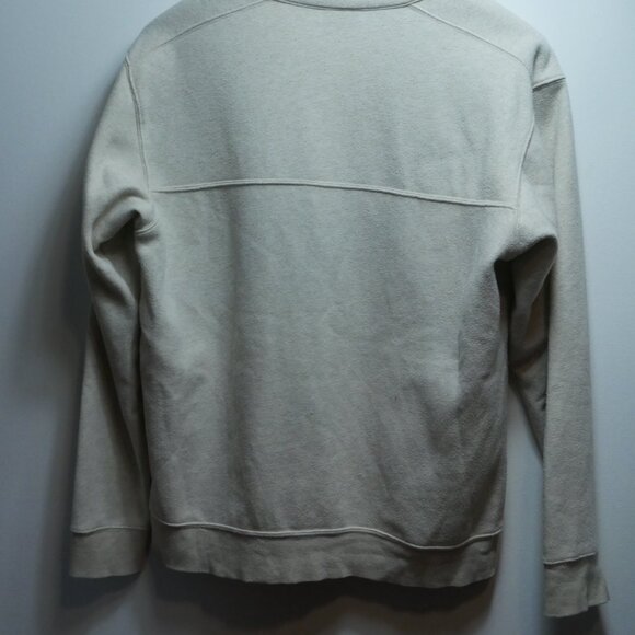 Columbia Mens Cream Pullover 1/4 Zip M Cotton Blend Sweatshirt Mock Neck - Picture 11 of 16